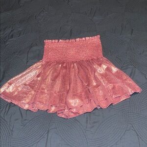 QUEEN OF SPARKLES Glittering Pink Skater Skort